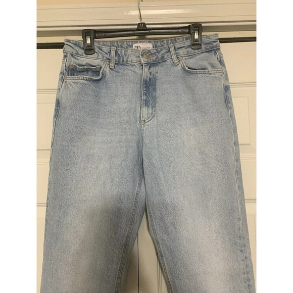 Zara Mom Fit High Rise Spit Hem Jeans Size 4 Tall (30x32) N20 - Picture 2 of 8